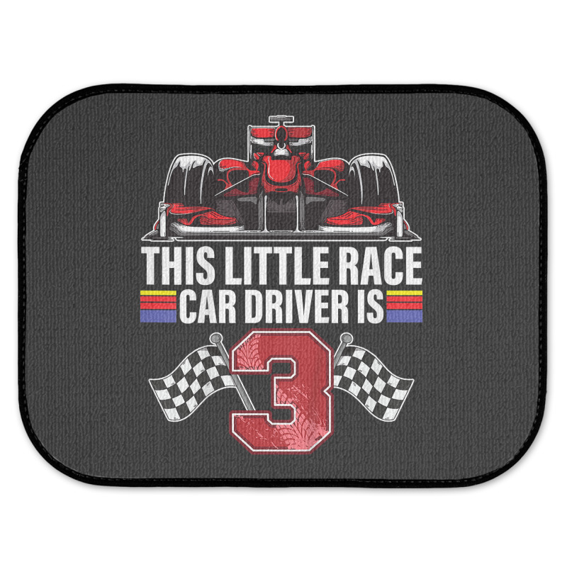 Kids 3 Year Old Race Car Birthday Formula 3rd Racing Party Gift Rear Car Mat | Artistshot