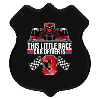 Kids 3 Year Old Race Car Birthday Formula 3rd Racing Party Gift Shield Patch | Artistshot