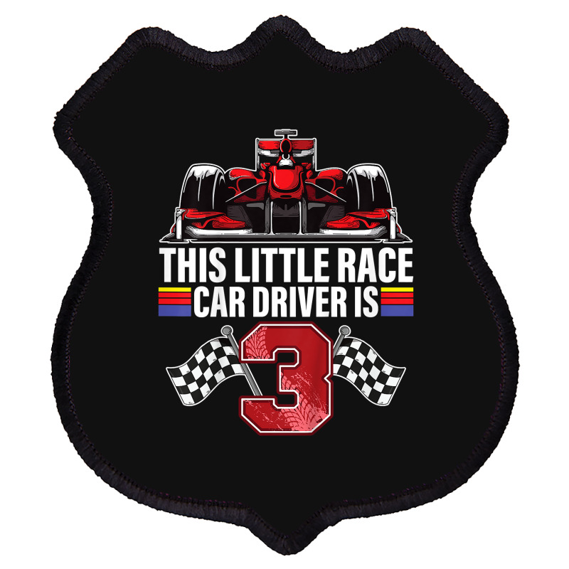 Kids 3 Year Old Race Car Birthday Formula 3rd Racing Party Gift Shield Patch | Artistshot