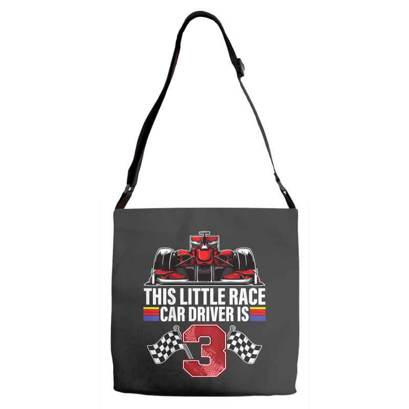 Kids 3 Year Old Race Car Birthday Formula 3rd Racing Party Gift Adjustable Strap Totes | Artistshot