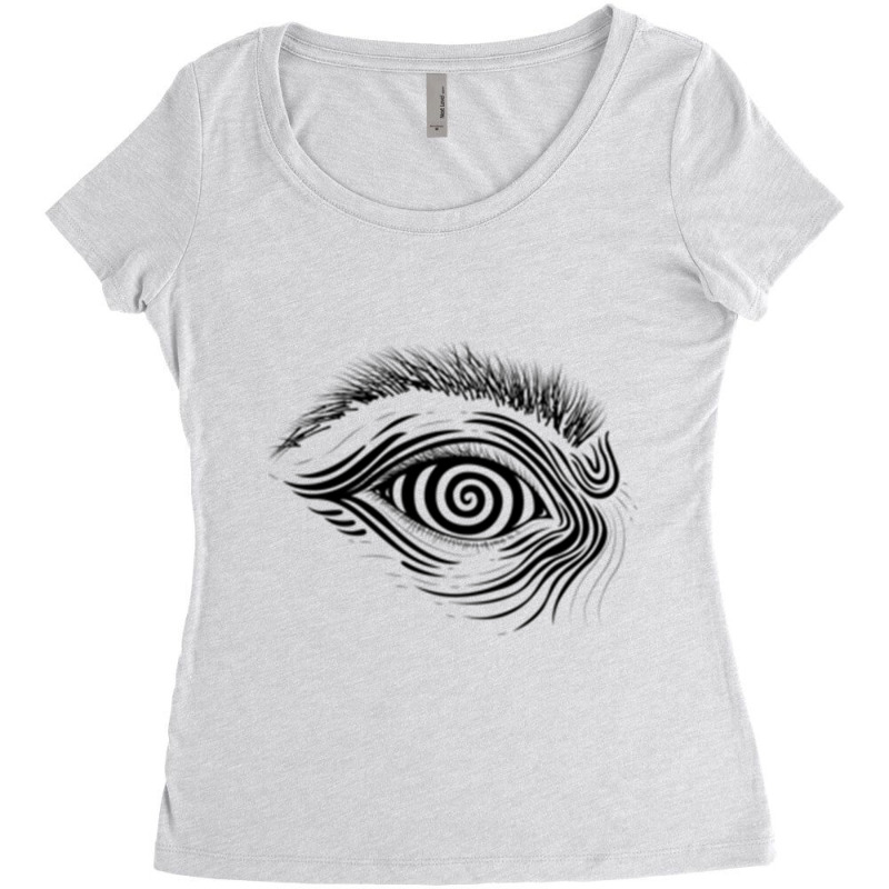 Hypnotic Eye Women's Triblend Scoop T-shirt by MOSESWOODSS | Artistshot