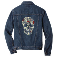 Skull Funny Men Denim Jacket | Artistshot