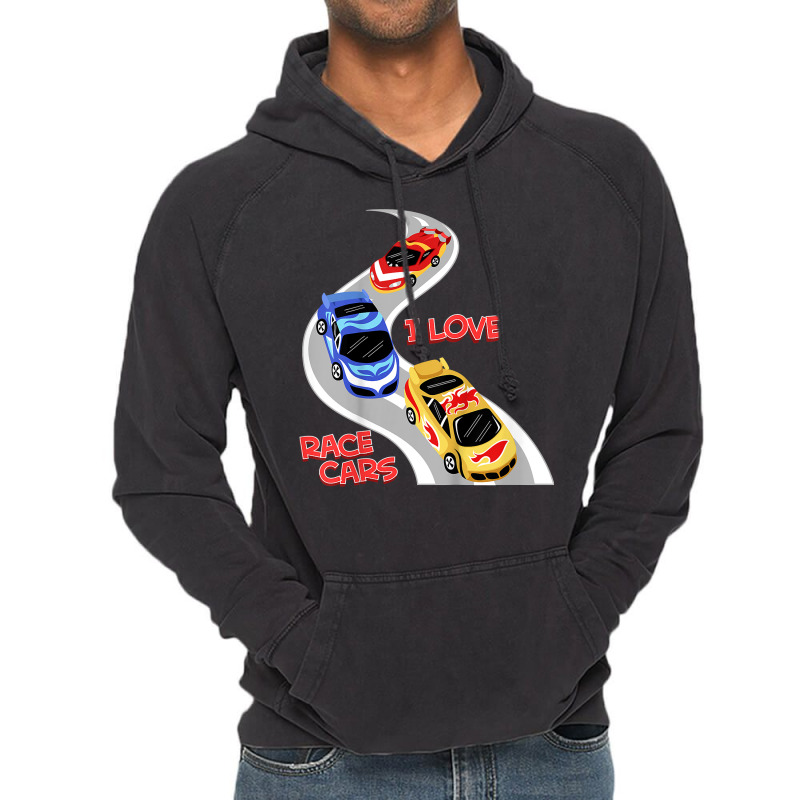 Kids I Love Race Cars Boy, Youth, Apparel Racing Driver Vintage Hoodie | Artistshot