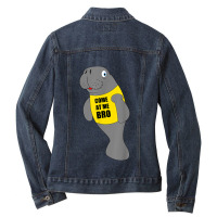 Manatee Novelty Come At Me Bro Colors Ladies Denim Jacket | Artistshot