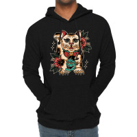 Lucky Cat, Lucky Cat Japan, Lucky Cat Art, Lucky Cat Painting, Lucky C Lightweight Hoodie | Artistshot