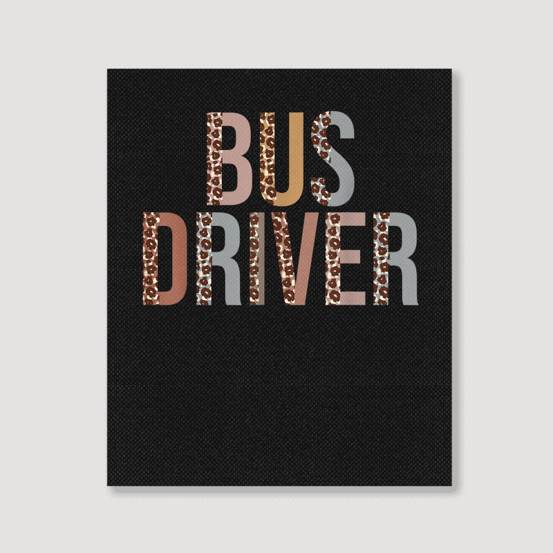 Leopard Bus Driver Supplies Funny Back To School Portrait Canvas Print | Artistshot