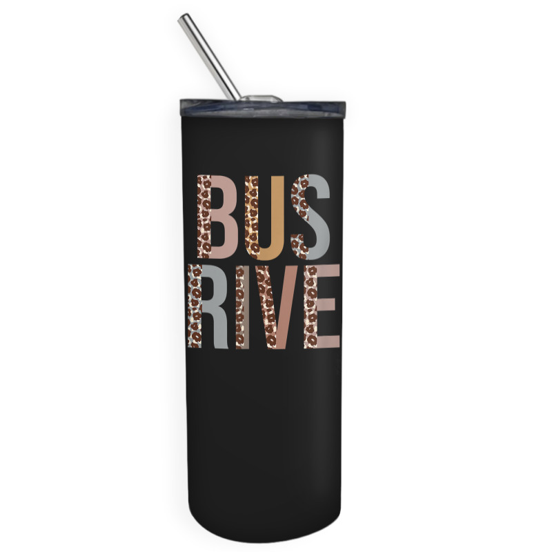 Leopard Bus Driver Supplies Funny Back To School Skinny Tumbler | Artistshot