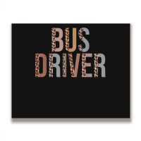 Leopard Bus Driver Supplies Funny Back To School Metal Print Horizontal | Artistshot