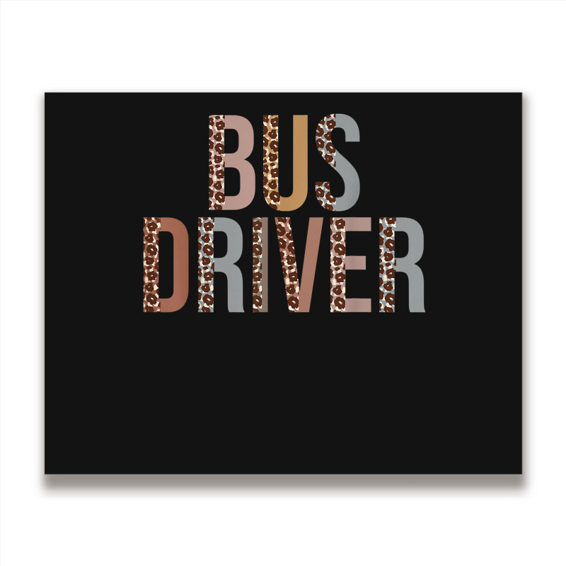 Leopard Bus Driver Supplies Funny Back To School Metal Print Horizontal | Artistshot