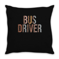 Leopard Bus Driver Supplies Funny Back To School Throw Pillow | Artistshot