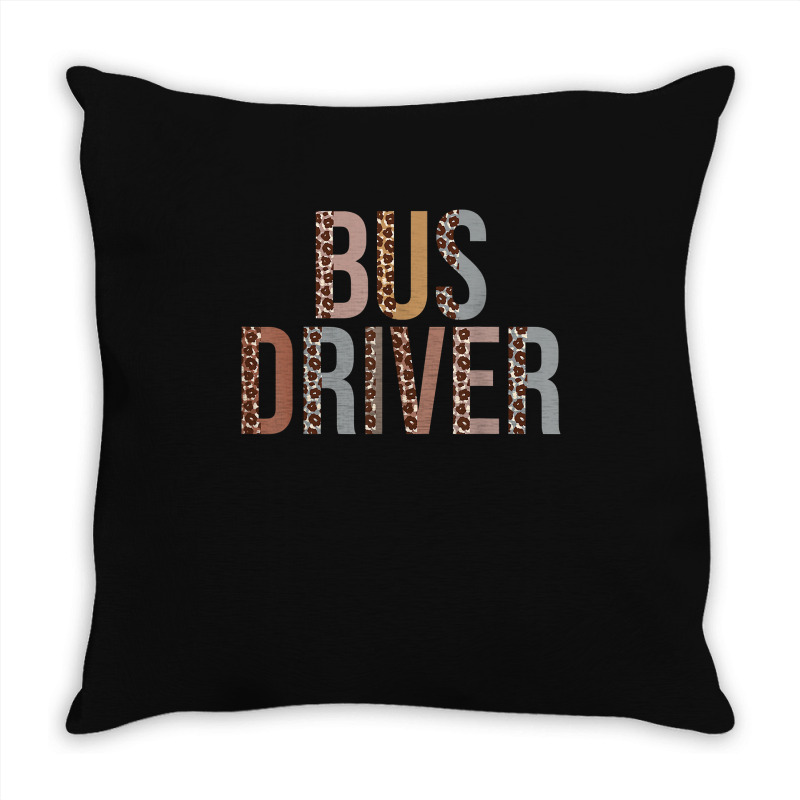 Leopard Bus Driver Supplies Funny Back To School Throw Pillow | Artistshot