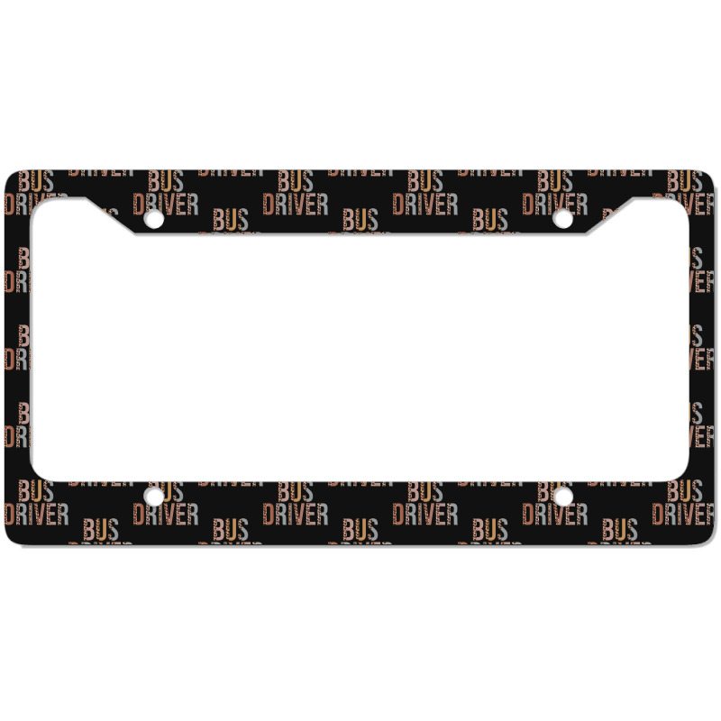 Leopard Bus Driver Supplies Funny Back To School License Plate Frame | Artistshot