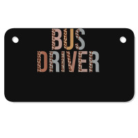 Leopard Bus Driver Supplies Funny Back To School Motorcycle License Plate | Artistshot