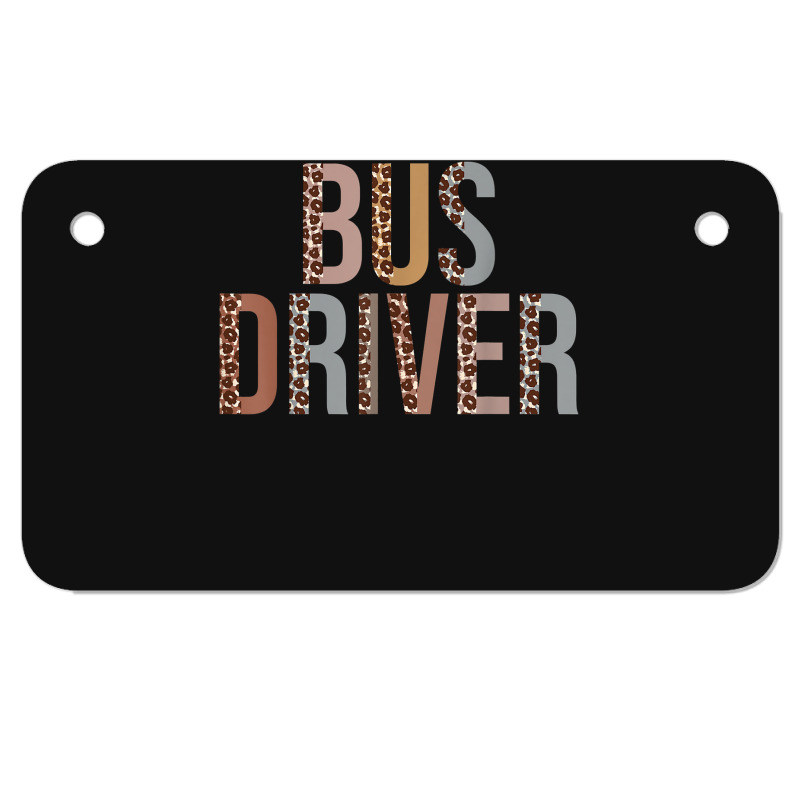 Leopard Bus Driver Supplies Funny Back To School Motorcycle License Plate | Artistshot