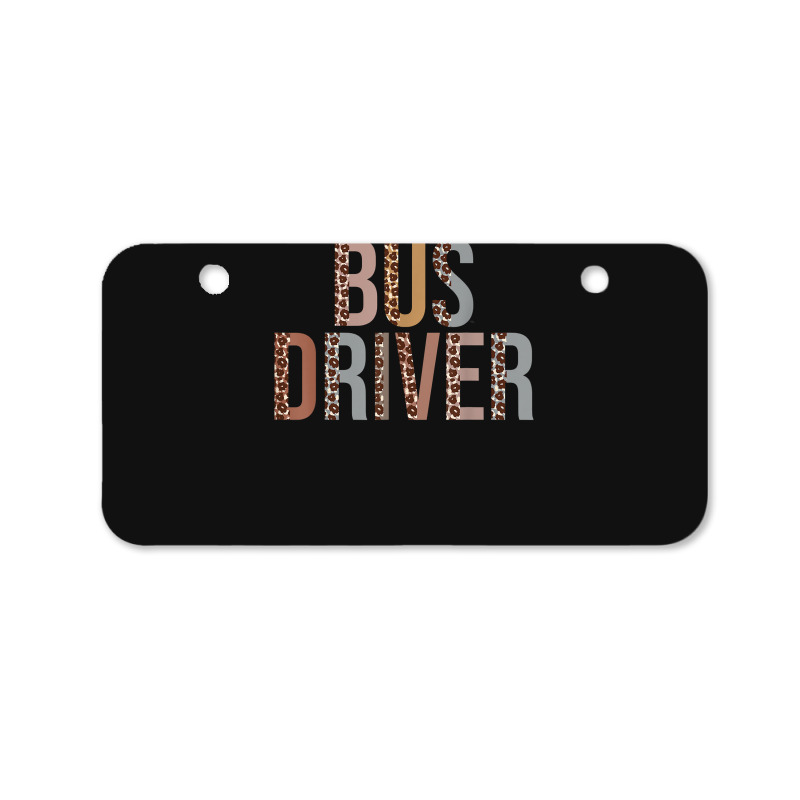 Leopard Bus Driver Supplies Funny Back To School Bicycle License Plate | Artistshot