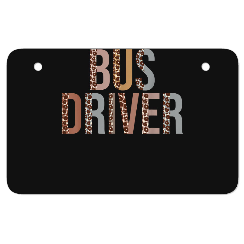 Leopard Bus Driver Supplies Funny Back To School Atv License Plate | Artistshot