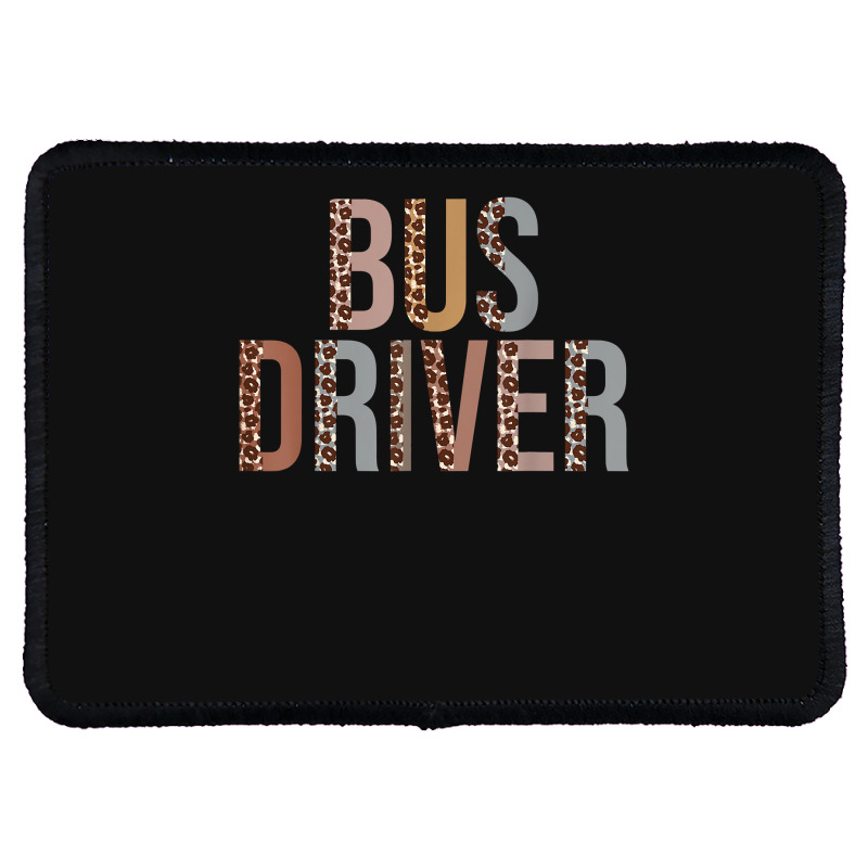 Leopard Bus Driver Supplies Funny Back To School Rectangle Patch | Artistshot