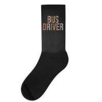 Leopard Bus Driver Supplies Funny Back To School Socks | Artistshot