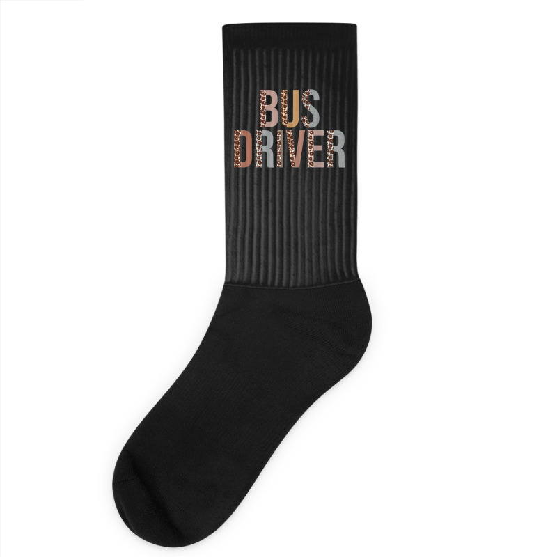 Leopard Bus Driver Supplies Funny Back To School Socks | Artistshot