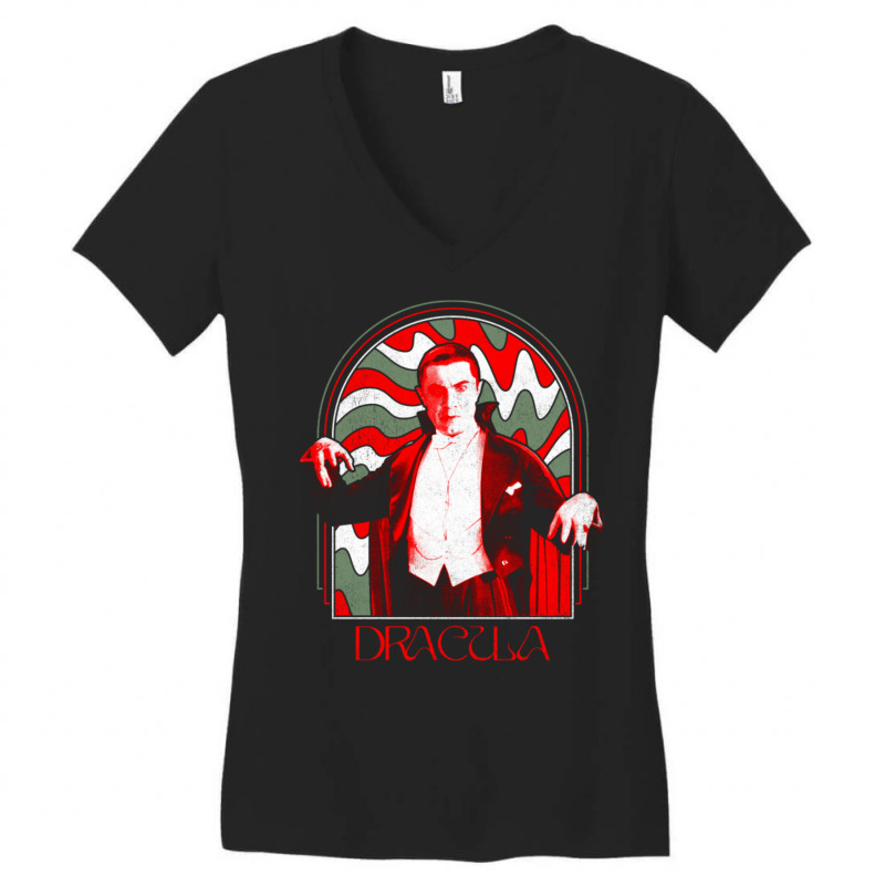 Psychedelic Dracula Women's V-Neck T-Shirt by cm-arts | Artistshot