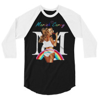 Mariah Carey Rainbow, Mariah Carey Rainbow Art, Mariah Carey Rainbow V 3/4 Sleeve Shirt | Artistshot