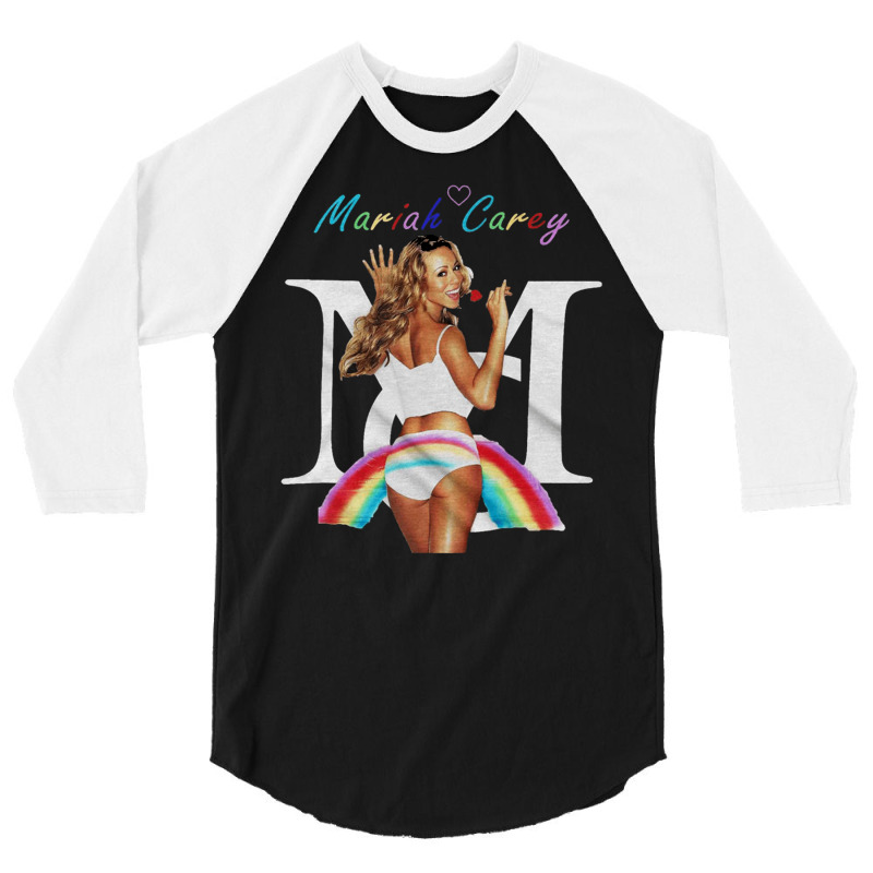 Mariah Carey Rainbow, Mariah Carey Rainbow Art, Mariah Carey Rainbow V 3/4 Sleeve Shirt | Artistshot