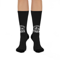 Life Is Better With Trucks Truck Driver Pickup Trucks Crew Socks | Artistshot