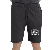 Life Is Better With Trucks Truck Driver Pickup Trucks Vintage Short | Artistshot