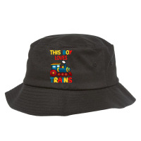 This Boy Loves Trains Locomotives And Wagon! Kid Boys Train T Shirt Bucket Hat | Artistshot