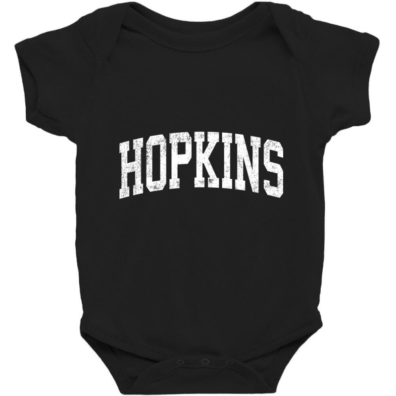 Hopkins Minnesota Mn Vintage Athletic Sports Pink Design Pullover Hood Baby Bodysuit | Artistshot