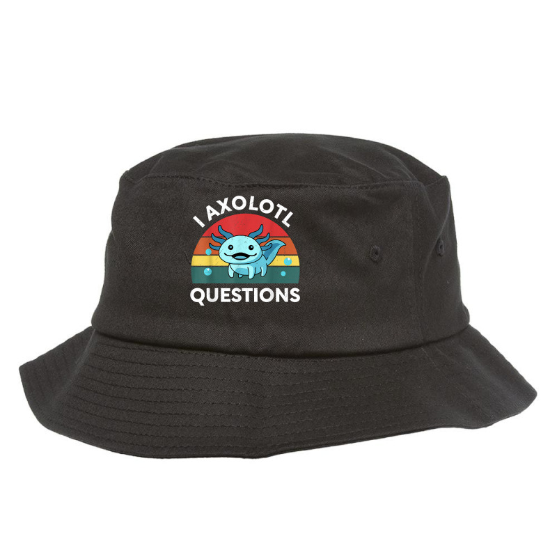 Retro Anime Shirt I Axolotl Questions Amine Lovers Gift T Shirt Bucket Hat by cm-arts | Artistshot