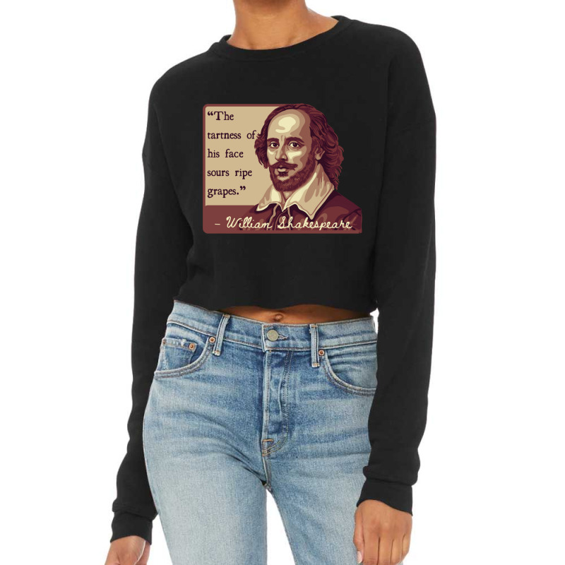 Shakespeare Insult Cropped Sweater by cm-arts | Artistshot