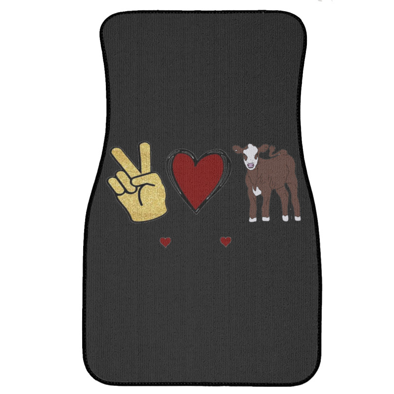 Peace Cows Front Car Mat | Artistshot