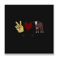 Peace Cows Metal Print Square | Artistshot