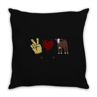 Peace Cows Throw Pillow | Artistshot