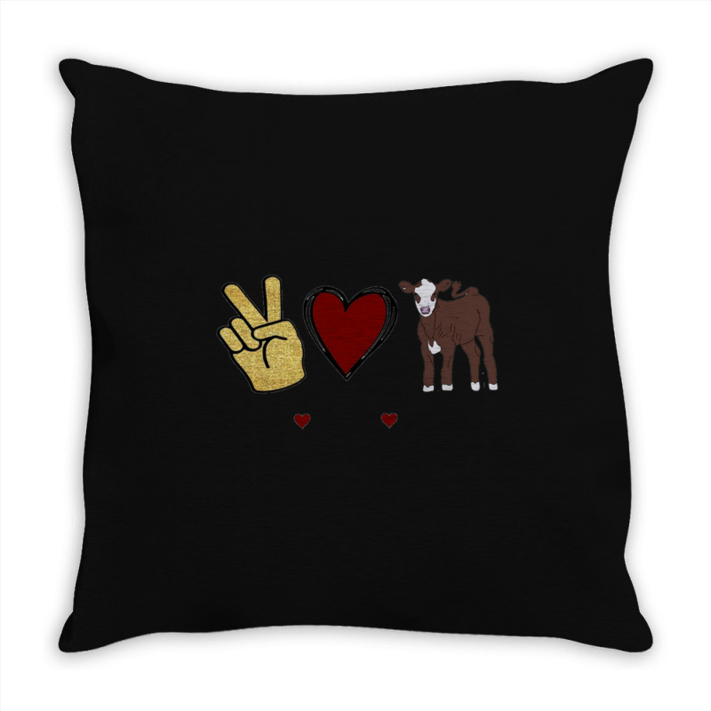 Peace Cows Throw Pillow | Artistshot