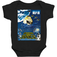 Vintage Movie Poster Message From Space Baby Bodysuit | Artistshot