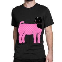 Pink Hearts Market Show Doe Silhouette - Not For Resale Without Permis Classic T-shirt | Artistshot