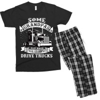 Mens Grandpa, Truck Driver Cool Gift For The Trucker Grandpa Men's T-shirt Pajama Set | Artistshot