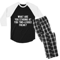 Ampu Prosthetic Leg Joke Men's 3/4 Sleeve Pajama Set | Artistshot