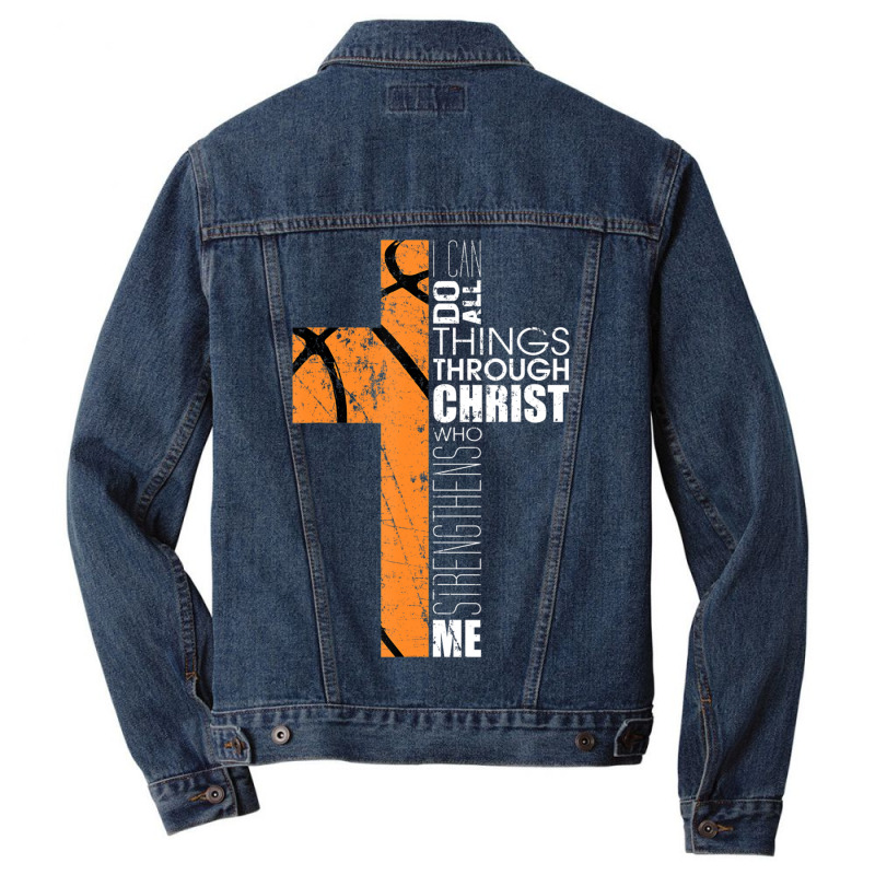 Christian Basketball Teen Boys Men Religious Verses Men Denim Jacket | Artistshot