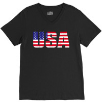 Usa Patriotic American Flag For Men Women Kids Boys Girls V-neck Tee | Artistshot