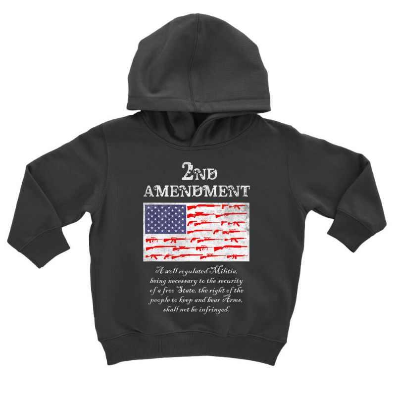 2nd Amendment American Flag Gun Right To Bear Arms Toddler Hoodie by cm-arts | Artistshot