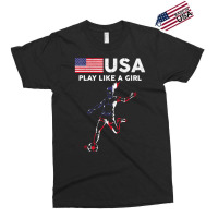 Usa Play Like A Girl Soccer Football Usa Flag Exclusive T-shirt | Artistshot