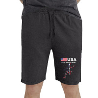 Usa Play Like A Girl Soccer Football Usa Flag Vintage Short | Artistshot