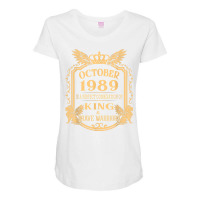 King Born In October 1989 Is A Combination King Birthday Gif T Shirt Maternity Scoop Neck T-shirt | Artistshot