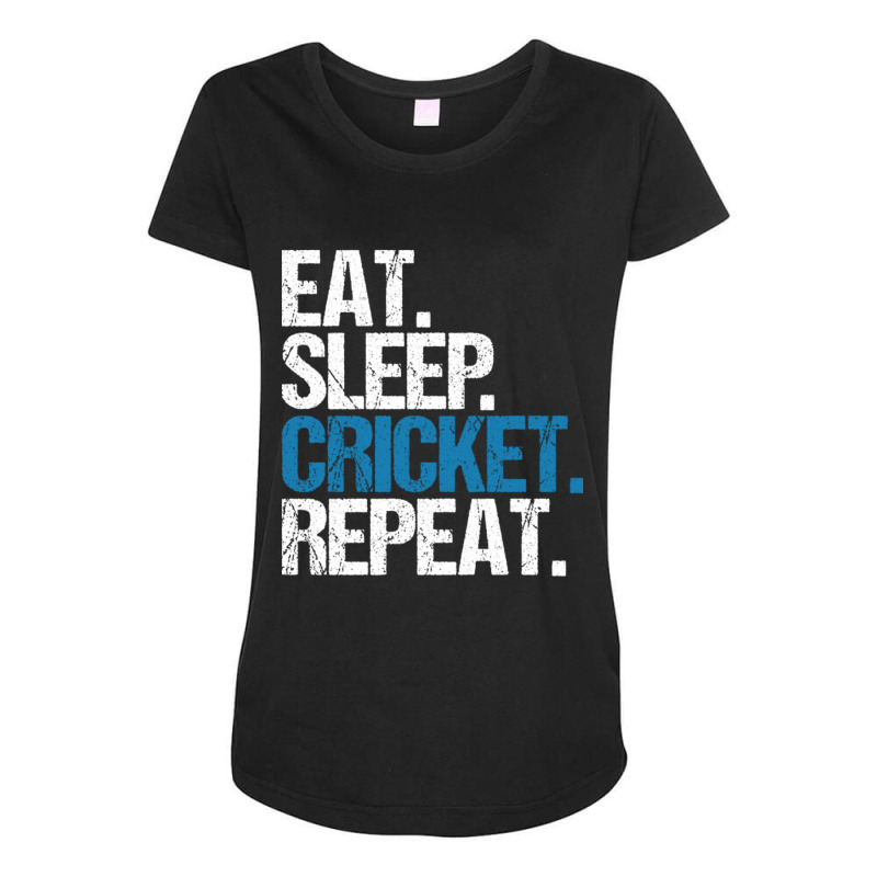 Eat. Sleep. Cricket. Repeat. Maternity Scoop Neck T-shirt by Kanjolen689 | Artistshot