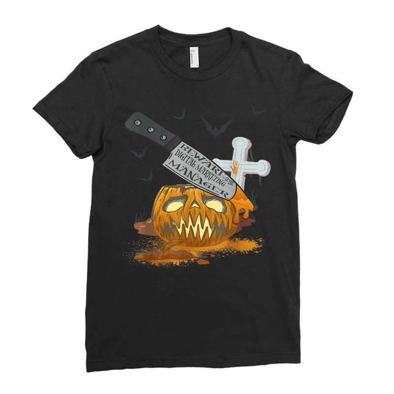 Digital Marketing Manager Funny Halloween Party T Shirt Ladies Fitted T-Shirt by cm-arts | Artistshot