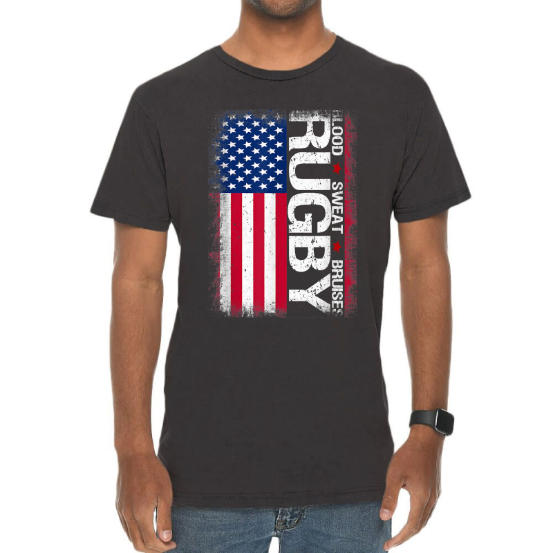 Usa Rugby American Flag Distressed Rugby 4th Of July Gift Vintage T-shirt | Artistshot