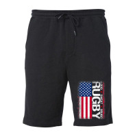 Usa Rugby American Flag Distressed Rugby 4th Of July Gift Fleece Short | Artistshot